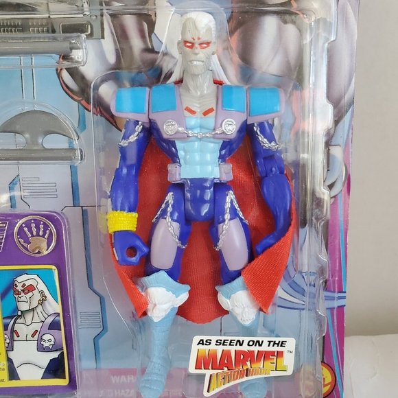 M568 ToyBiz 1995 Marvel Iron Man Century w/ Cape & Battle Staff Figure New - Picture 6 of 12